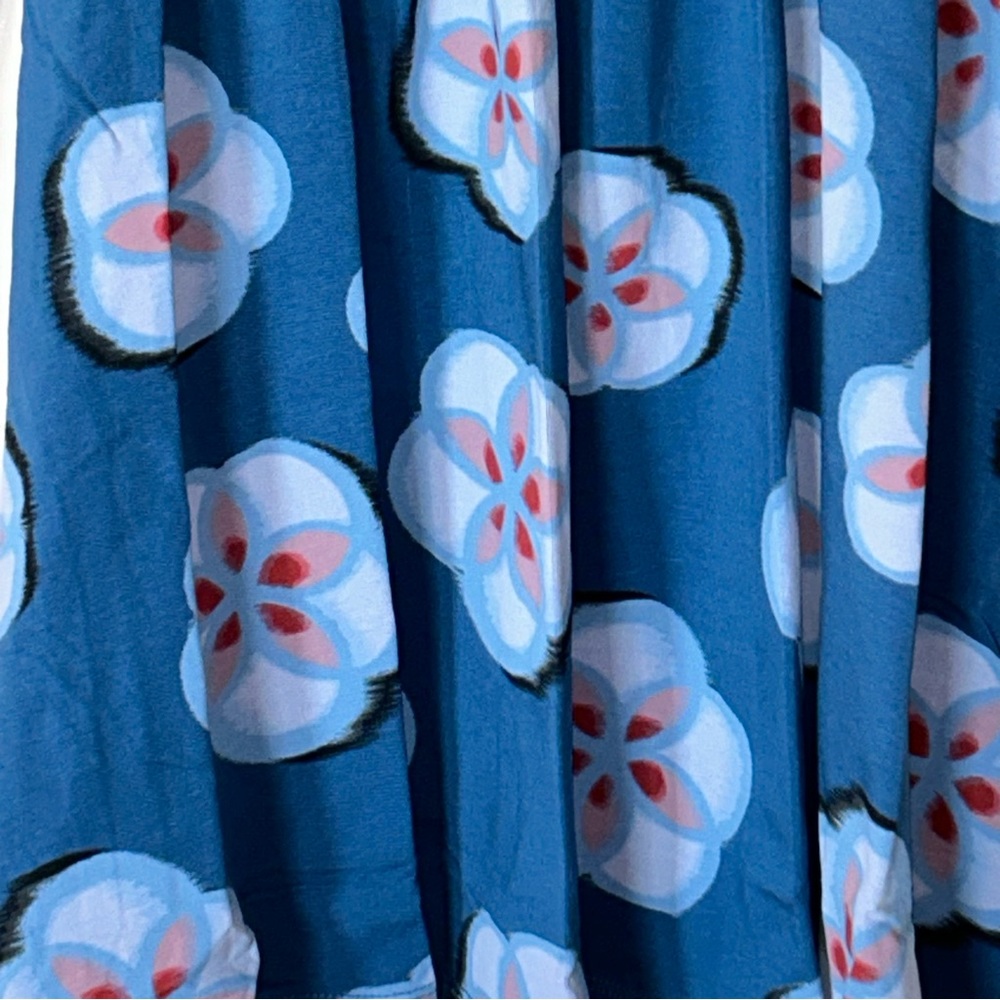 Tea Collection Blue Floral Ruffle Dress - NEW - Picture 6 of 12